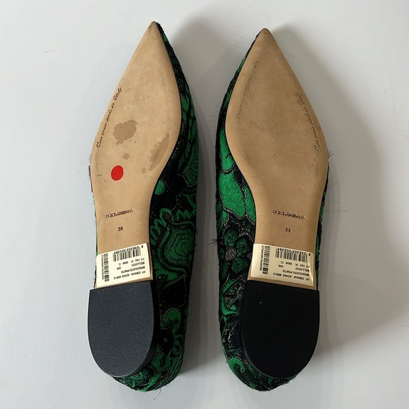 Dolce & Gabbana broccato Prato Bellini pointed flats size 39 - Picture 6 of 10